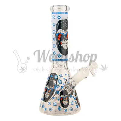 WeedShop Skleněný fosforový bong Monkey Blue