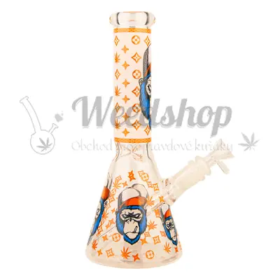 WeedShop Skleněný fosforový bong Monkey Orange