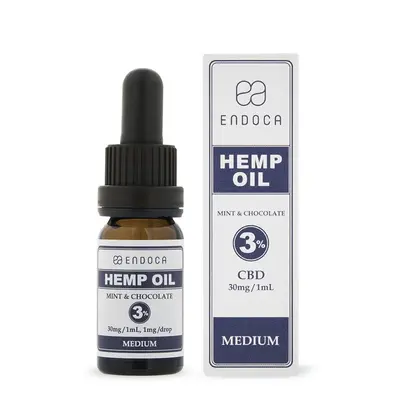 Konopný ochucený 3% CBD olej máta - čokoláda balení 10 ml