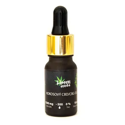 MCT kokosový CBD olej 15 % CBD+CBG od Happy seeds 10 ml Obsah: 10 ml