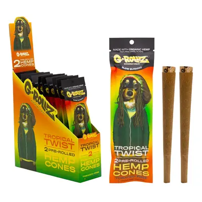 G-ROLLZ Blunt 2x Tropical Twist Pre-Rolled Hemp Wraps