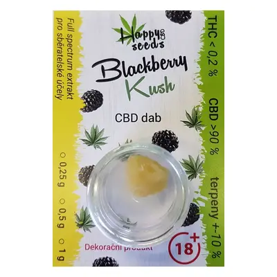 CBD dab - Blackberry Kush (CBD>90%) od Happy seeds Váha: 0,5 g