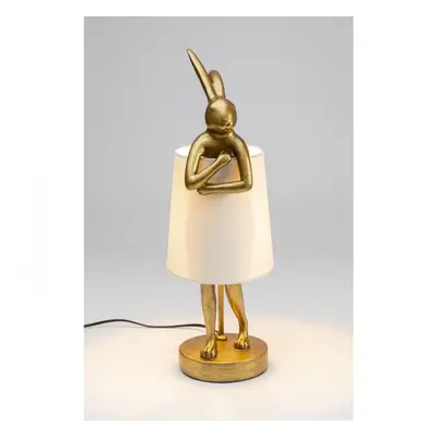 KARE Design Stolní lampa Animal Rabbit - zlatobílá, 50cm