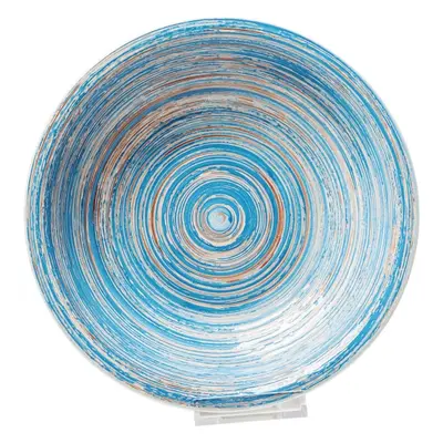 KARE Design Hluboký talíř Swirl Blue Ø21cm