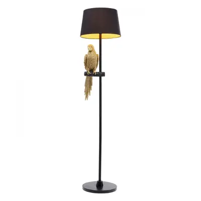 KARE Design Stojací lampa Animal Parrot - zlatá, 176cm