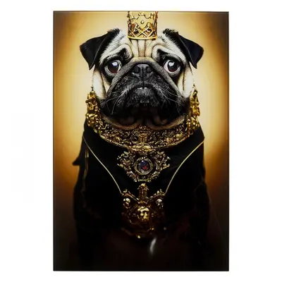 KARE Design Skleněný obraz Prince Pug 40x60cm