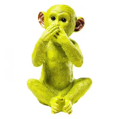 KARE Design Pokladnička Monkey Iwazaru 35 cm - zelená