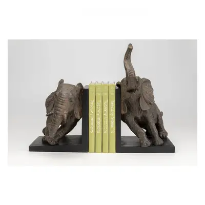 KARE Design Zarážka na knihy Elephants 25cm - set 2 ks