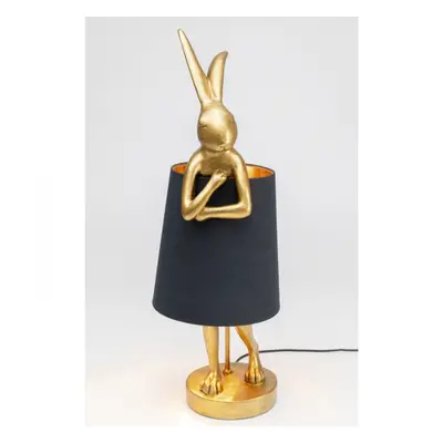 KARE Design Stolní lampa Animal Rabbit - zlatočerná, 68cm