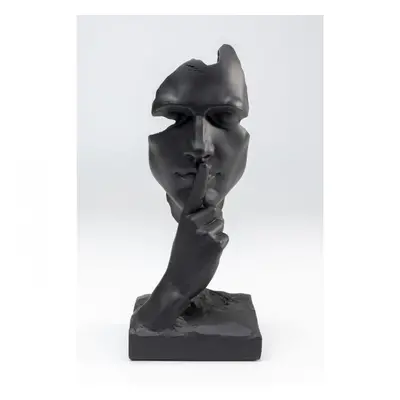 KARE Design Dekorace Quiet Face - černé, 31cm