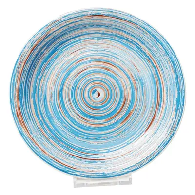 KARE Design Talíř Swirl Blue Ø27cm