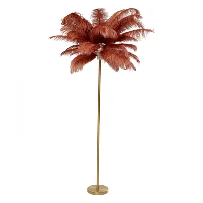 KARE Design Stojací lampa Feather Palm - hnědá, 165cm