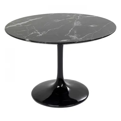 KARE Design Stůl Solo Marble - černý, Ø110cm