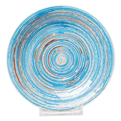 KARE Design Talíř Swirl Blue Ø19cm