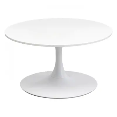 KARE Design Konferenční stolek Schickeria White Ø80cm