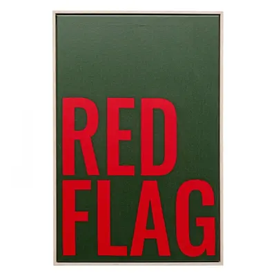 KARE Design Zarámovaný obraz Red Flag 40x60cm