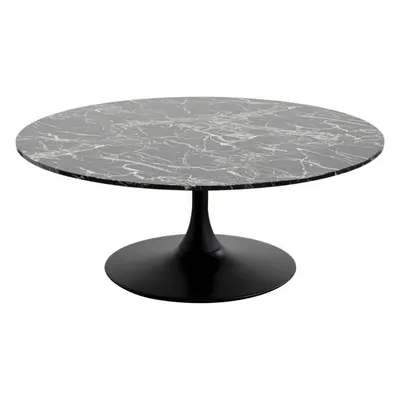 KARE Design Konferenční stolek Schickeria Marble černý Ø110cm