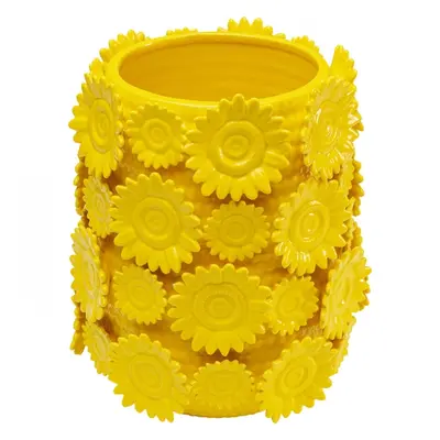 KARE Design Skleněná váza Sunflowers - žlutá, 30cm