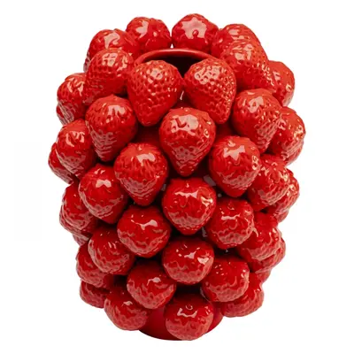 KARE Design Skleněná váza Strawberries - červená, 30cm