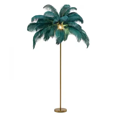 KARE Design Stojací lampa Feather Palm - zelená, 165cm