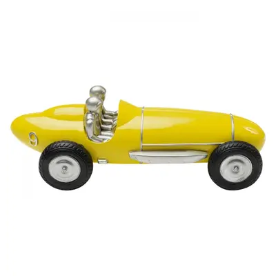 KARE Design Dekorace Racing Car - žlutá, 26cm