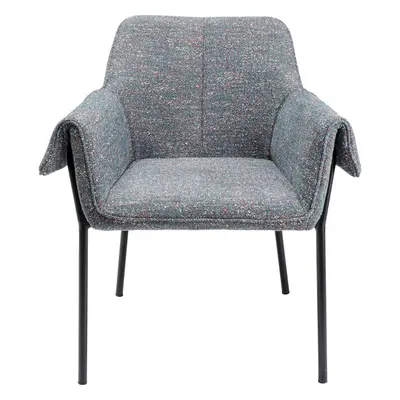 KARE Design Jídelní židle s područkami Armrest Bess Grey Flitter