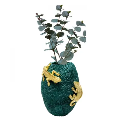 KARE Design Zelená polyresinová váza Chameleon Jack Fruit 39cm