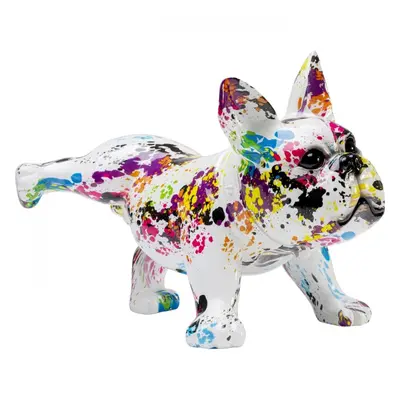 KARE Design Soška Pes Bulldog - barevný, 32cm