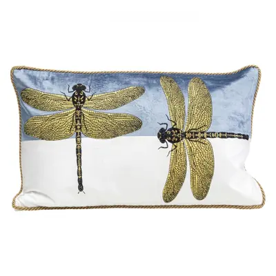 KARE Design Dekorativní polštář Glitter Dragonfly - bílý, 50x30cm