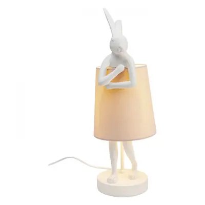 KARE Design Stolní lampa Animal Rabbit - bílorůžová 50cm