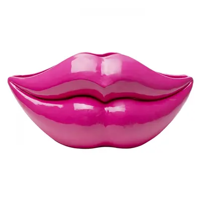 KARE Design Polyresinová váza Lips Pink 28cm