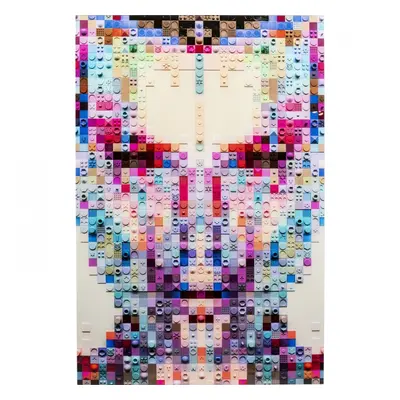 KARE Design Skleněný obraz Pixel Face 120x80cm