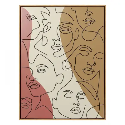 KARE Design Zarámovaný obraz Faccia Arte Tri Colore 90x120cm