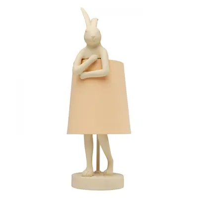 KARE Design Stolní lampa Animal Rabbit - broskvová, 50cm