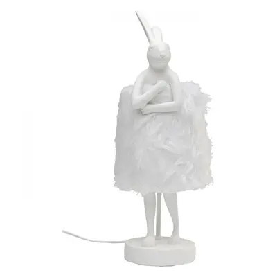 KARE Design Stolní lampa Animal Rabbit - bílá/stříbrná, 50cm