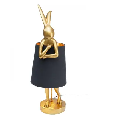 KARE Design Stolní lampa Animal Rabbit - zlatočerná, 68cm