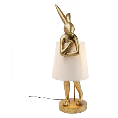 KARE Design Stolní lampa Animal Rabbit - zlatá, 88cm