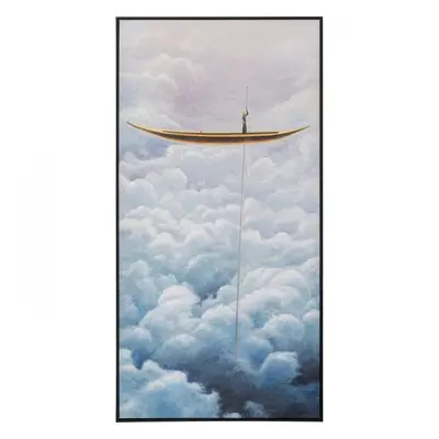 KARE Design Zarámovaný obraz Cloud Boat 60x120cm