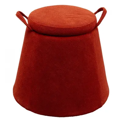 KARE Design Stolička s úložným prostorem Thimble - červená, Ø51cm