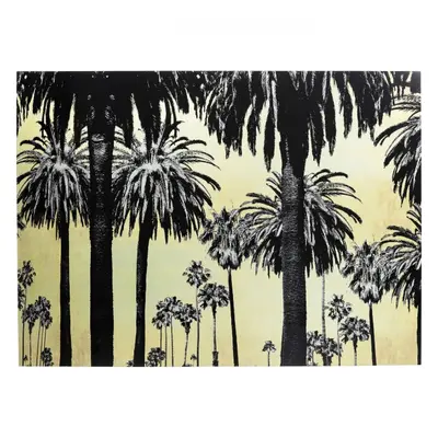 KARE Design Skleněný obraz Metallic Palms 120×180cm