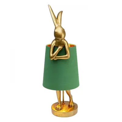 KARE Design Stolní lampa Animal Rabbit - zlatozelená, 68cm