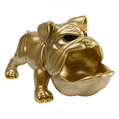 KARE Design Soška Hungry Dog - zlatá 37cm