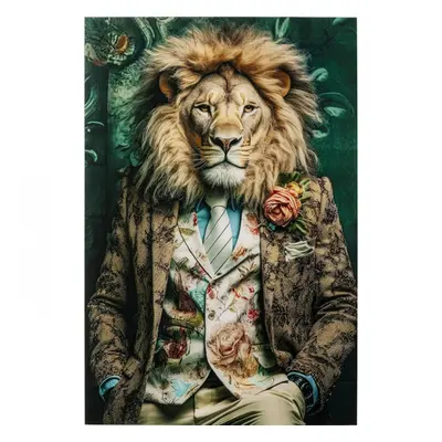 KARE Design Skleněný obraz Mister Lion 150x100cm