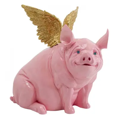 KARE Design Soška Flying Pig - růžová, 79cm