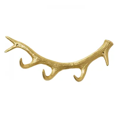 KARE Design Nástěnný věšák Antler - zlatý, 35cm