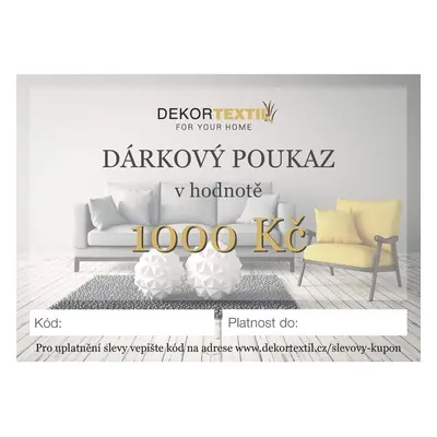 Dárkový poukaz elektronický v hodnotě 1 000 Kč