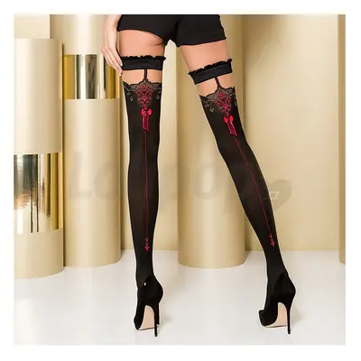 Passion ST100 Stockings 60&sol;20 Den Red