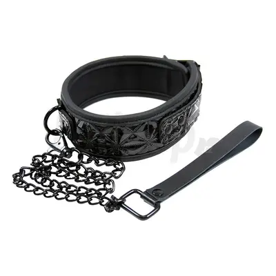 NS Novelties Sinful Collar Black - Vinylový obojek Černá