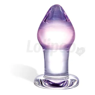 Gläs Amethyst Rain Butt Plug - skleněný anální kolík