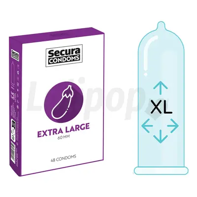 Secura Extra Large 60 mm XL kondomy 48 ks